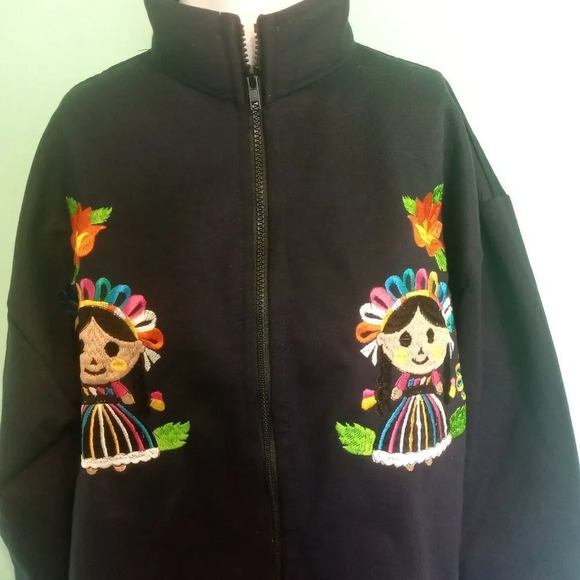 Mexican embroidery jacket size small and medium (X) - Picture 2 of 4